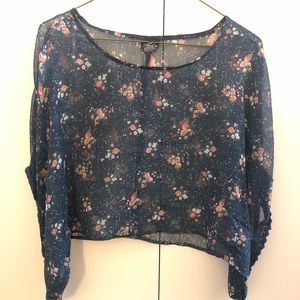 Sheer floral top